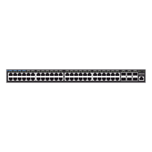 Switch Capa 3 PoE+ Administrable / 48 puertos 10/100/1000 Mbps + 6 Puertos SFP+ de 10 Gigabits / Hasta 740W / Compatible con GWN Cloud.