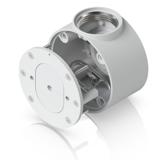 Camera Compact Junction Box – Caja de Conexiones Antimanipulación para Cámaras Compactas Dome y Turret Color Blanco