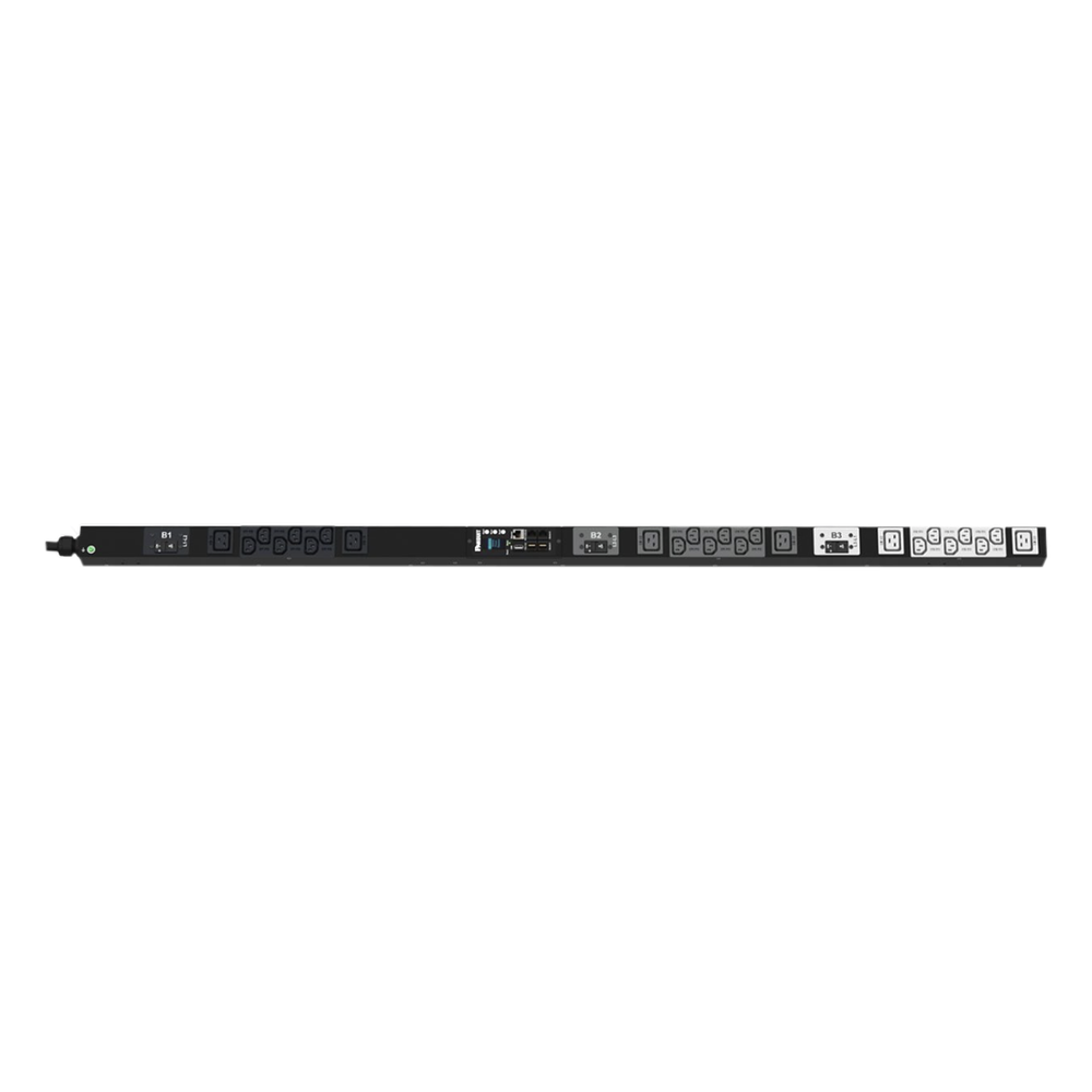 PDU Monitoreable (MI) para Distribución de Energía, Enchufe de Entrada NEMA L21-30P, Con 18 Salidas C13 y 6 C19, de Instalación Vertical, 208 Vca, 30 Amp