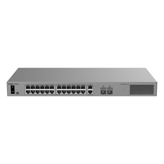 Switch Layer 2 Smart Cloud Managed / 28 Puertos Gigabit / 24 Puertos PoE+ 370 W / Switching 56 Gbps / Forwarding 41.664 Mpps / Montaje Rack / CCTV Mode / ERPS / Protección 6 kV / Garantía 3 Años