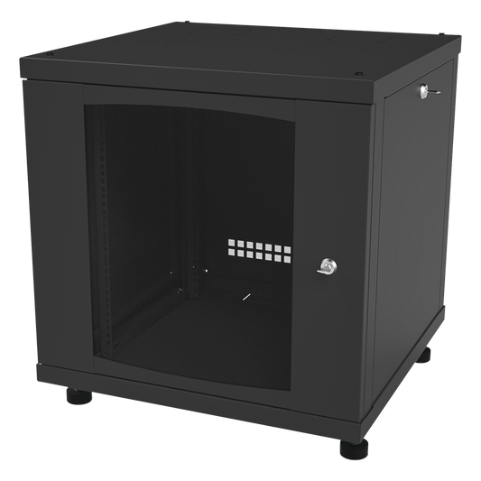 Gabinete Profesional para Telecomunicaciones de 12UR, 638 mm Profundidad.