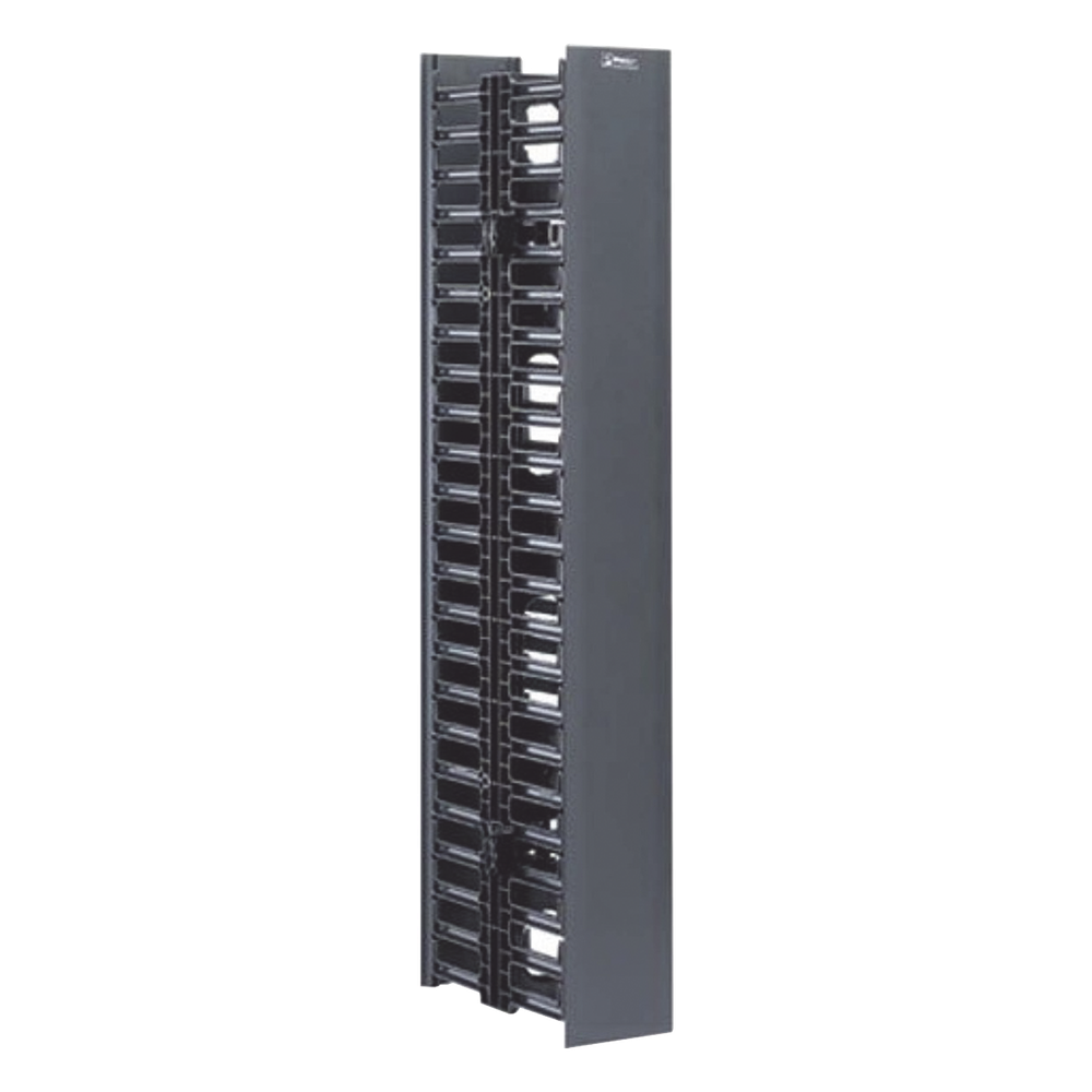 Organizador Vertical NetRunner, Doble (Frontal y Posterior), de 22.5 UR, 4.9in de Ancho, Color Negro