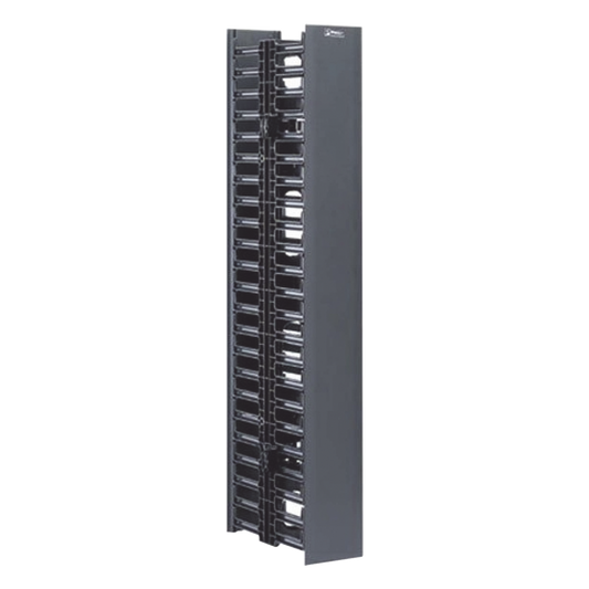 Organizador Vertical NetRunner, Doble (Frontal y Posterior), de 22.5 UR, 4.9in de Ancho, Color Negro