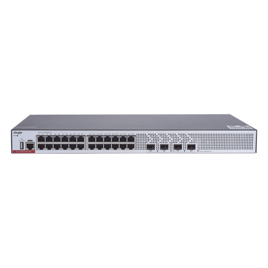 Switch de Acceso Capa 3 con doble Chip para Alta Disponibilidad Ideal en Redes Empresariales con 24 puertos Gigabit y 4 SFP+ 10Gb