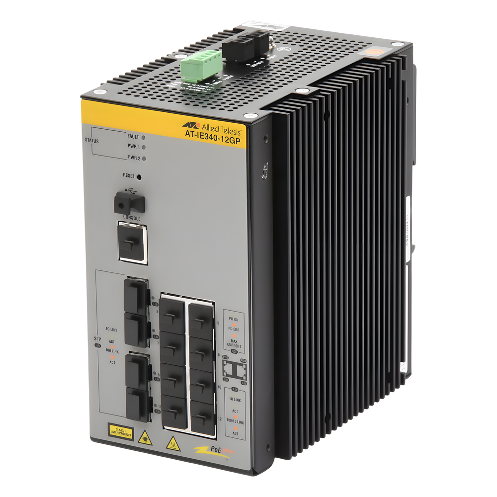 Switch Industrial PoE+ Capa 3 D/8 Puertos 10/100/1000 PoE af/at, 4 x SFP (TAA)
