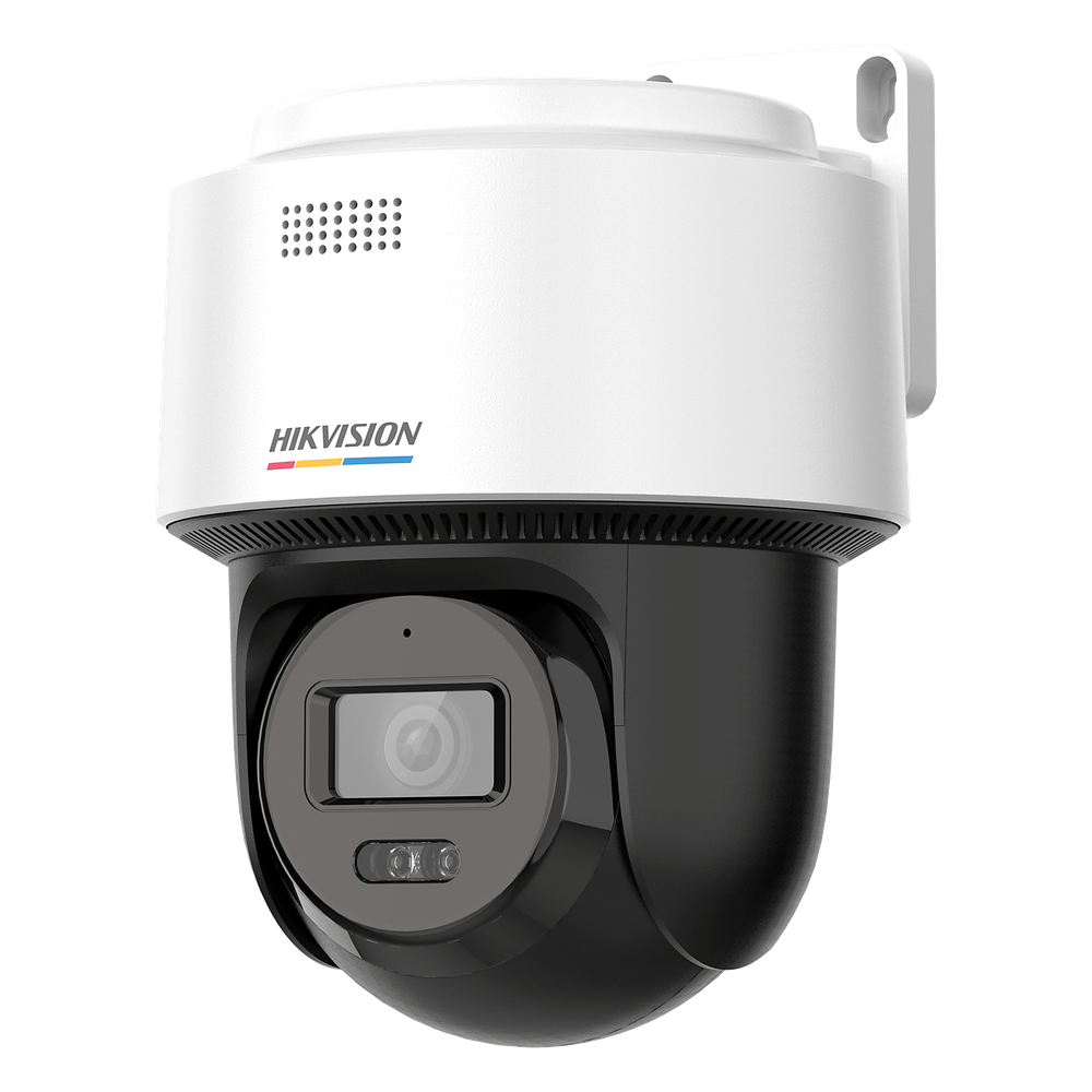 [ColorVu + Dual Light] Cámara Exterior PT TurboHD 3K  / Audio Bidireccional y Sirena / Luz Blanca 40 m / IP66 / -30°C a 60°C / Material Plástico