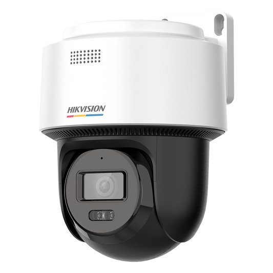 [ColorVu + Dual Light] Cámara Exterior PT TurboHD 3K  / Audio Bidireccional y Sirena / Luz Blanca 40 m / IP66 / -30°C a 60°C / Material Plástico