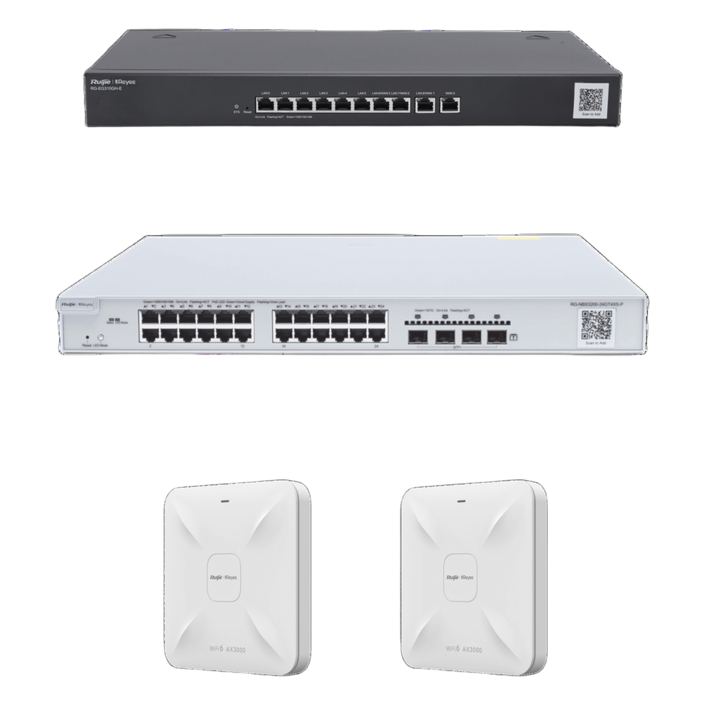 Solución Completa de Red para hasta 350 Clientes y hasta 4 servicios de Internet., Ideal para Iniciar un Proyecto de Hotelería u Oficina