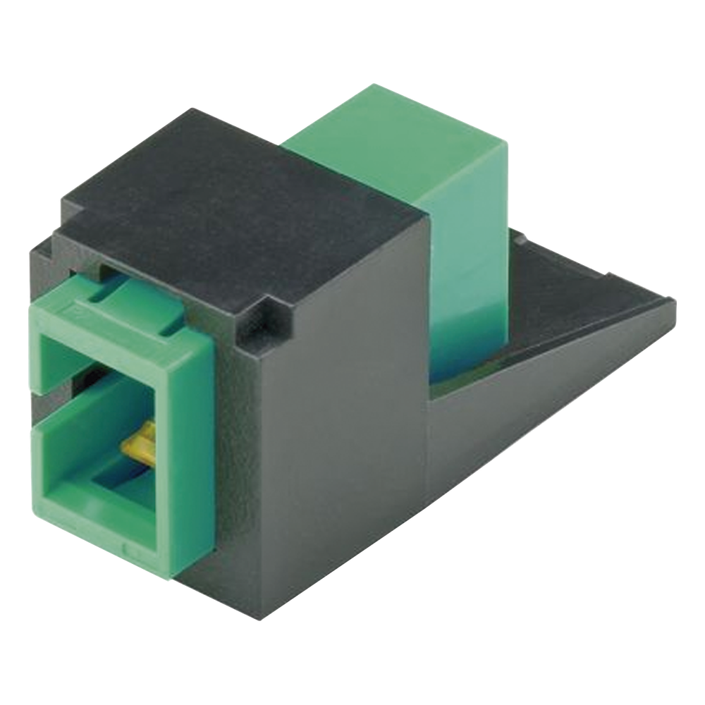 Módulo Acoplador SC/APC Simplex, para Fibra Óptica Monomodo OS1/OS2, Tipo Mini-Com, Color Negro