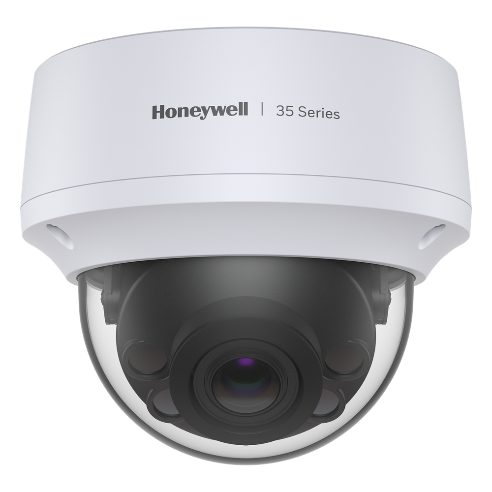 Cámara Mini Domo IP Serie 35 de 5 megapíxeles, lente varifocal motorizado 2.7-13.5 mm, IR 50 m, WDR 120 dB, IP66/IP67/IK10