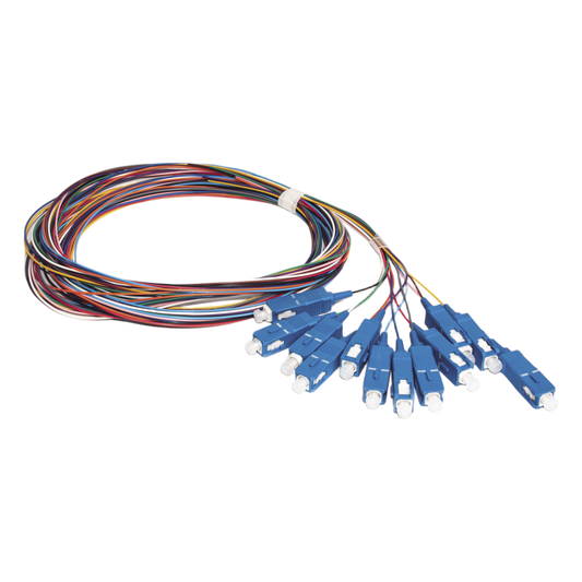 Kit de 12 Pigtails SC/UPC Monomodo 2 Metros (6.56 Pies)
