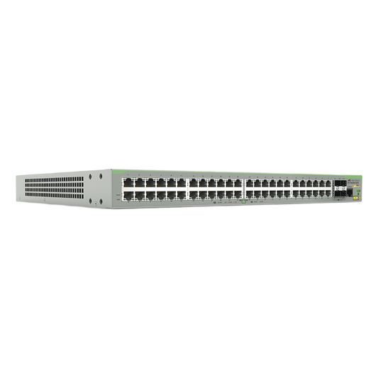 Switch PoE+ Administrable CentreCOM FS980M, Capa 3 de 48 Puertos 10/100Mbps + 4 SFP Gigabit, 375W