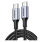 Cable USB-C a USB-C | 1 Metro | Carga Rápida de hasta 100W | Transferencia de datos 480 Mbps | PD3.0 | QC4.0/3.0/2.0 | FPC | AFC | Protección Integrada| Caja de Aluminio | Nylon Trenzado | Amplia Compatibilidad | Color Negro.
