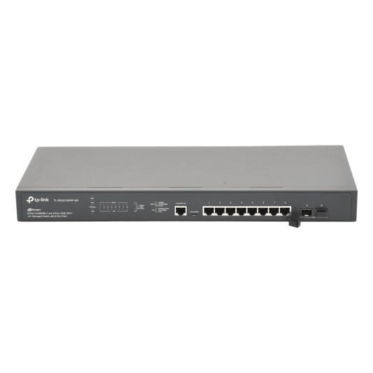 Switch L2+ Omada PoE+ / 8 Puertos PoE+ MultiGigabit 2.5G / 2 Puertos SFP+ 10G / 2 Puertos Consola (RJ45 y microUSB) / Administración Centralizada Omada o Stand-Alone / Multicast IGMP / Presupuesto PoE 240W / Montaje en Rack / (SG3210XHPM2)