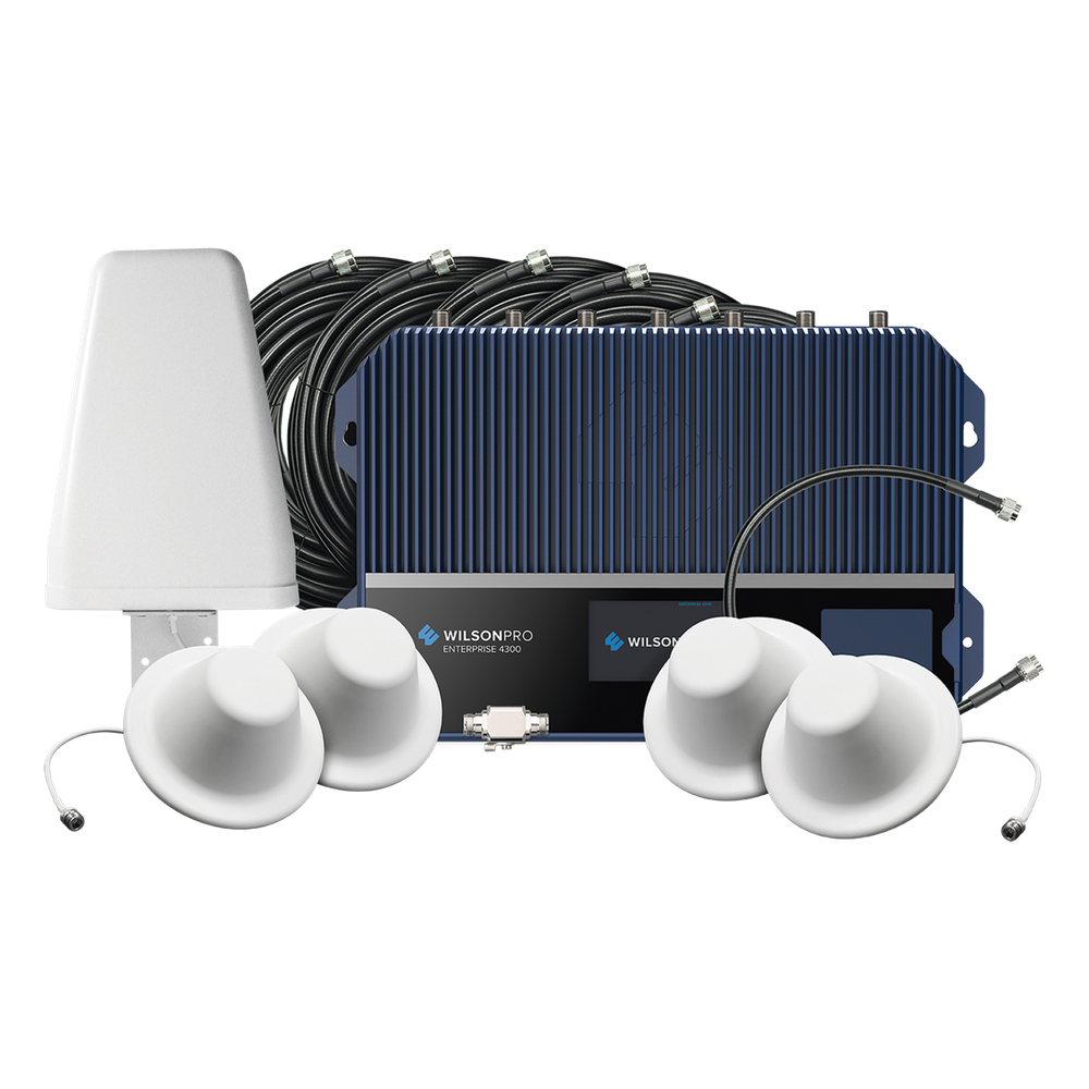 KIT Amplificador de Señal Celular, ENTERPRISE 4300/ Para Montaje en Pared/ Mejora la Señal de los principales operadores | Cubre áreas de hasta 4800 m²