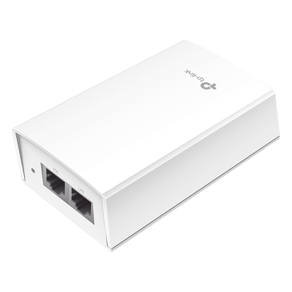 Inyector PoE Pasivo de 48V (24 Watts) / 2 puerto 10/100/1000 Mbps / Plug and Play / Montaje en Pared