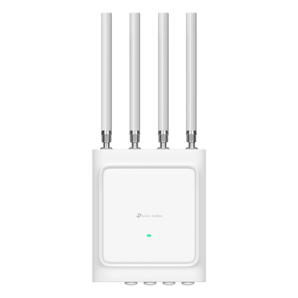 Access Point Wi-Fi 6 Exterior AX3600 / 3.6 Gbps Velocidad Total / 4x4 MU-MIMO / IP68 / Protección Rayos 6 kV / Gestión Cloud Omada / -40°C a +70°C / Alta Densidad de Usuarios