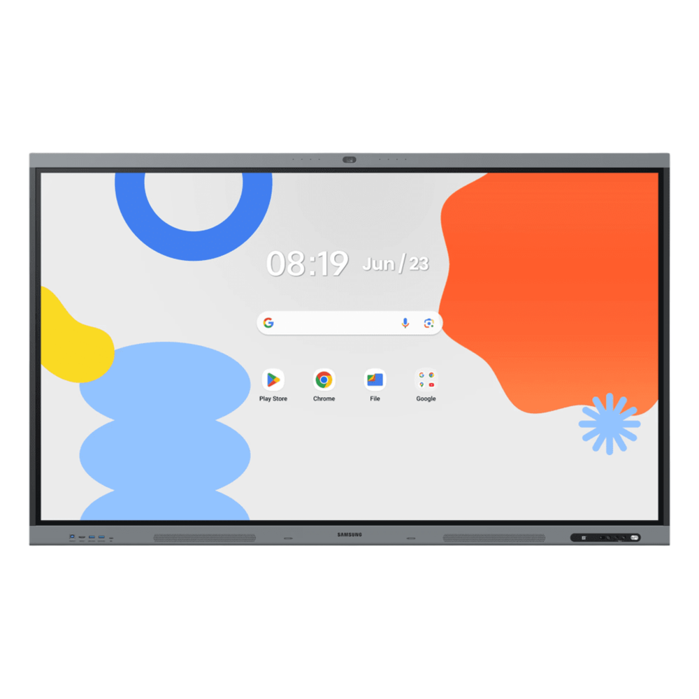 Pantalla Interactiva WAFX-P Series 65" 4K UHD / Android 15 EDLA / Octa-core CPU / 48MP Cámara Integrada / 8 Micrófonos Far-Field / 50 Puntos Touch IR / Wi-Fi 6 / 16GB RAM / 128GB Almacenamiento / Bocina 20W