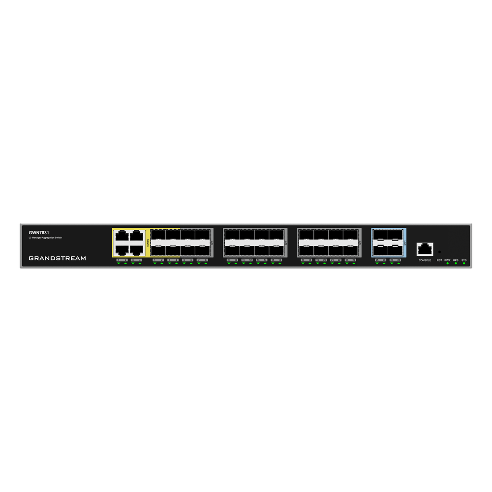 Switch de Agregación Capa 3 Administrable / GWN7830 - GWN7831 - GWN7832 / 48-120 Gbps Throughput / 4-12 Puertos 10G SFP+ / Stacking / Gestión Cloud GDMS / IPv4/IPv6