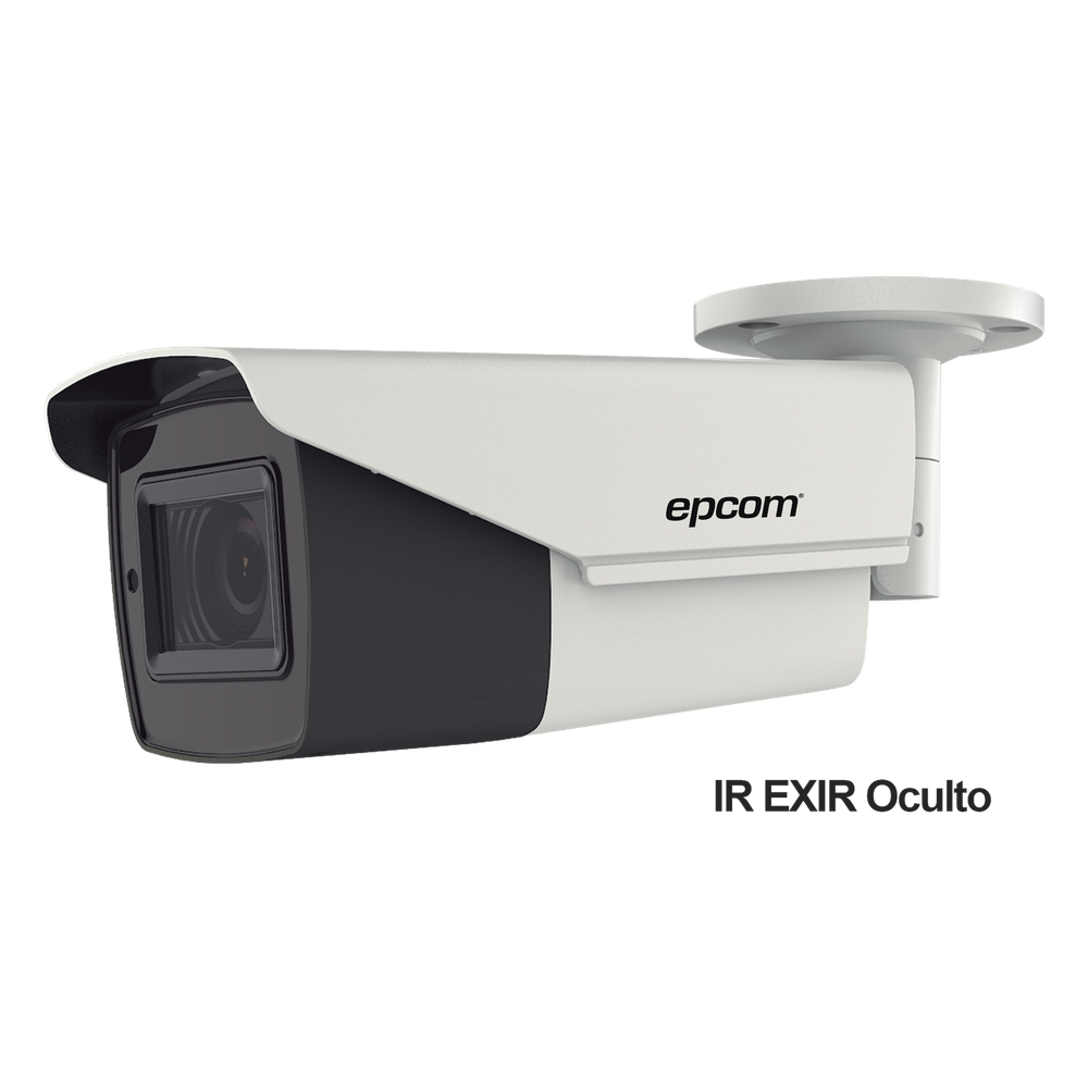 Bullet TURBOHD 4K (8Megapixeles) / Lente Mot. 2.7 a 13.5 mm / Potente IR EXIR de 80 mts / Exterior IP67 / 12 Vcc - 24 VCA / dWDR