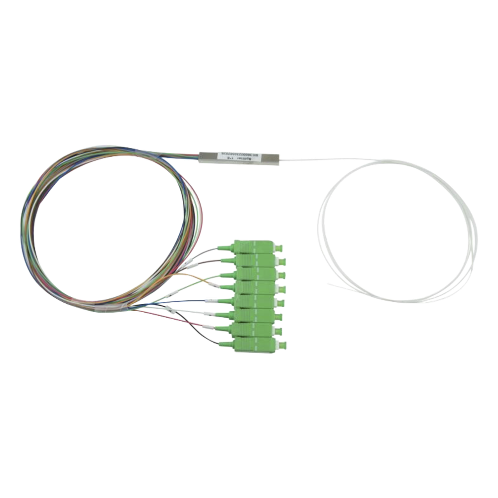 Splitter (Divisor Óptico) Tipo PLC, de 1x8, Conectores SC/APC de Salida