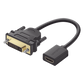 Convertidor DVI Macho a HDMI Hembra | Bidireccional | DVI 24+1 | 1080P@60Hz | Cable de 22 cm (8.66 Pulgadas) | Negro