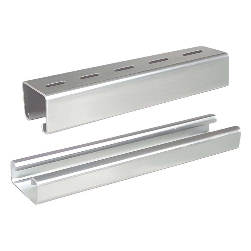 Unicanal Perforado, 4x4, 3000 mm, acabado ElectroZinc