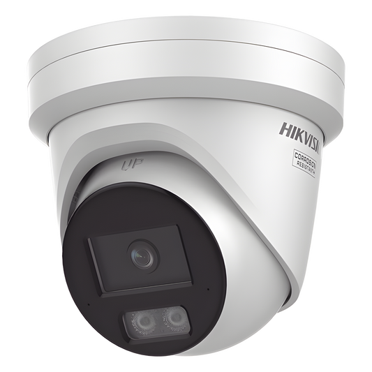 [Dual Light + ColorVu 3.0 + HikAI] Turret IP 6 Megapixel / Lente 2.8 mm / 30 mts IR + Luz Blanca / 2 Microfonos Integrados / Exterior IP67 / Estrobo Luz Blanca / WDR 130 dB / ACUSENSE 3.0 / Metal / NEMA 4X / ACUSEEK