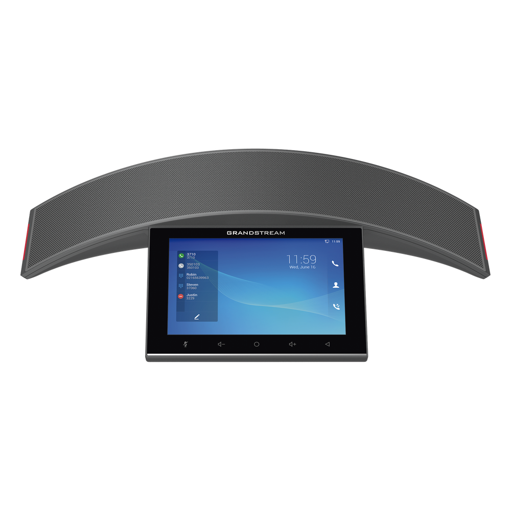 Teléfono - Audioconferencias IP Android 10, 12 líneas SIP con 12 cuentas, pantalla táctil  8", puertos Gigabit, Wi-Fi, Bluetooth, PoE, codec Opus, IPV4/IPV6 con gestión en la nube GDMS