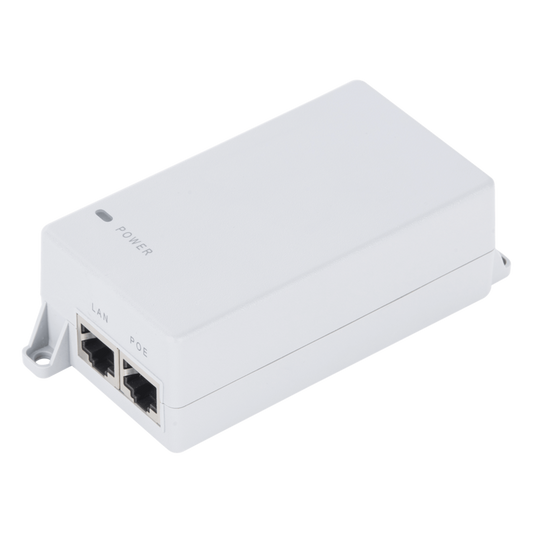 Inyector PoE Pasivo Gigabit de pared para C6x,  de Mimosa, Voltaje de salida  24Vcc. 30 W