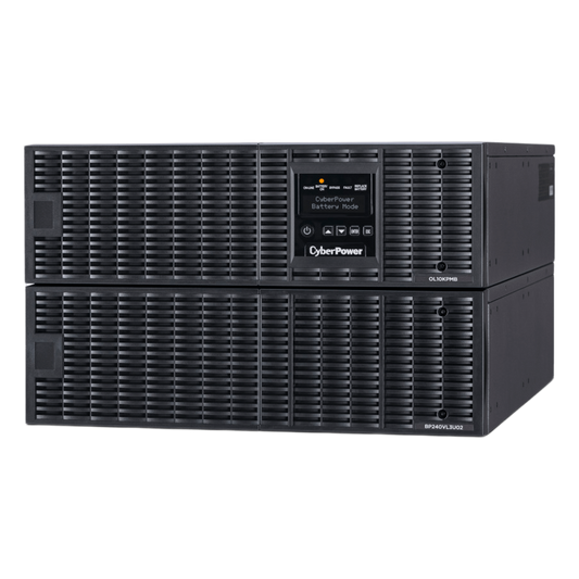 UPS de 10000 VA/10000 W, Online Doble Conversión, 200 - 240 Vac de Entrada, 200 - 240 Vac de Salida, Terminal Hardwired, Onda Senoidal Pura, Torre o Rack de 6 UR, Con 3 Tomas NEMA L6-30R
