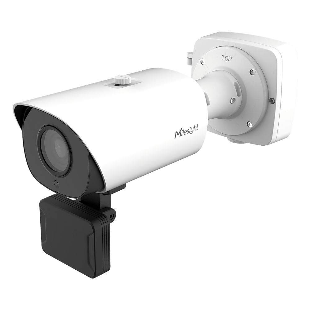 Cámara LPR 4MP / Sensor CMOS 1/1.8" / Zoom Óptico 4X 8-32mm / IR 50 mts (164 ft) / ANPR hasta 40 mts / Cobertura 2 carriles / IP67 IK10 / PoE+ / H.265