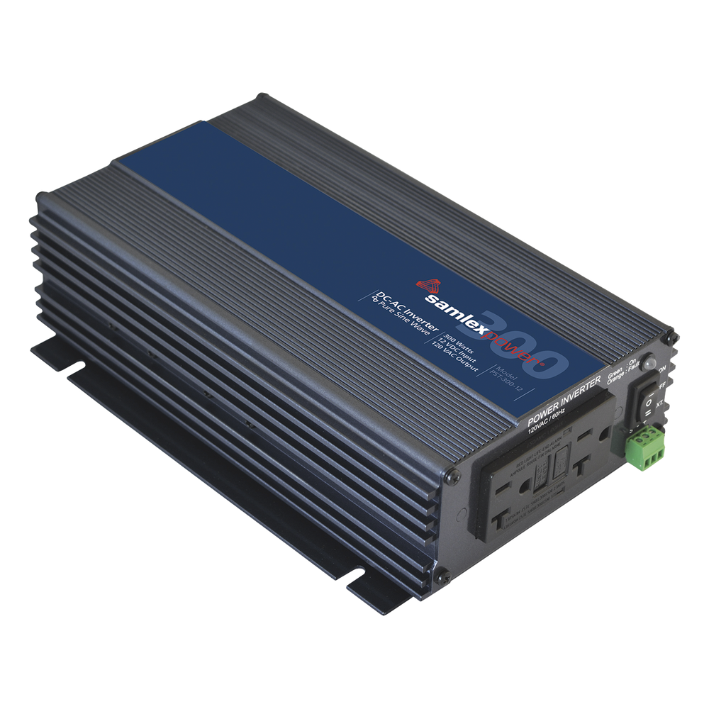 Inversor de corriente onda pura 300W, entrada 12 Vcc, salida 120 Vca 60 Hz