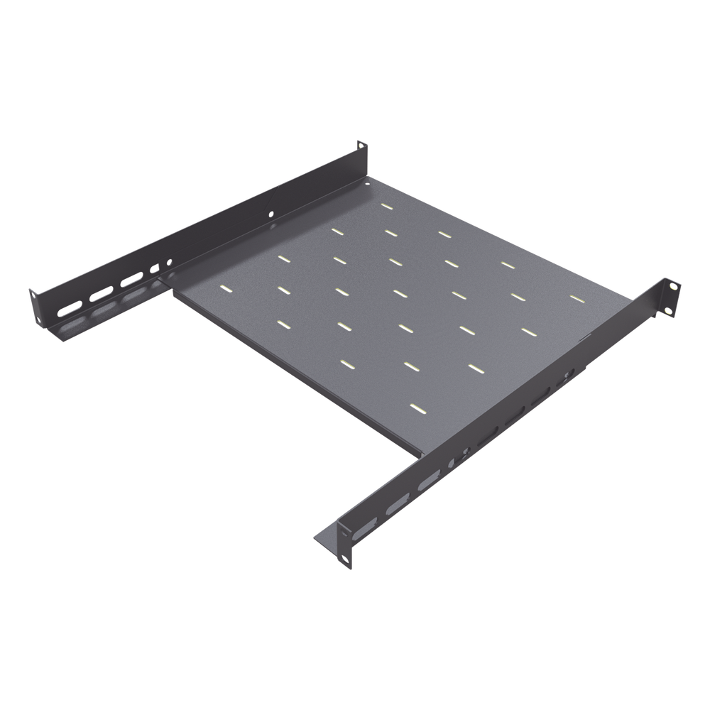 Charola para Gabinetes y Racks de Pared de 4 puntos de Fijación, Profundidad Ajustable de 347 a 489 mm