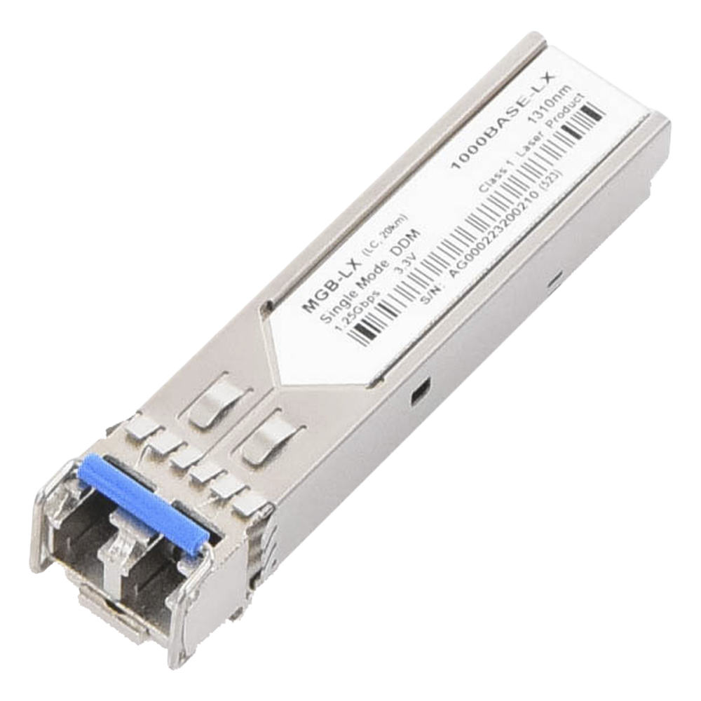 Paquete de 10 Piezas del Modelo (MGB-LX v2) del Transceptor mini-GBIC SFP 1G LC Duplex Para Fibra Monomodo de 20 Km