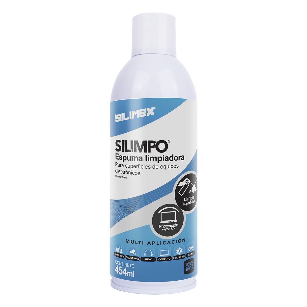 Espuma Limpiadora para Todo Tipo de Superficies Plásticas y Metálicas de Sistemas de Vídeo, Audio, Telefonía y Equipo de Cómputo, Contiene Protectores de Rayos UV, 454 ml