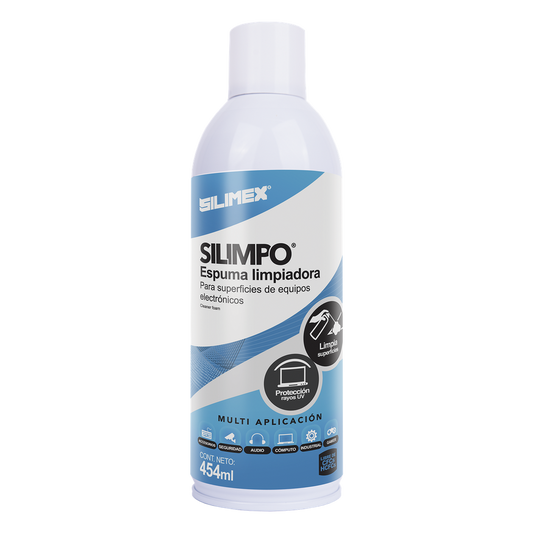 Espuma Limpiadora para Todo Tipo de Superficies Plásticas y Metálicas de Sistemas de Vídeo, Audio, Telefonía y Equipo de Cómputo, Contiene Protectores de Rayos UV, 454 ml