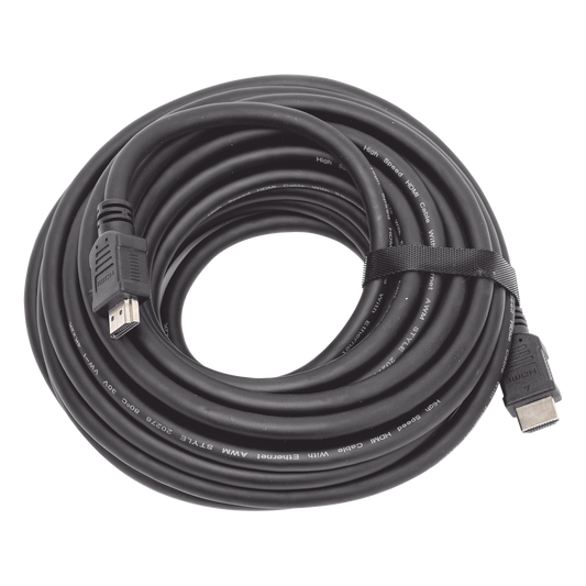 Cable HDMI de 10 Metros (32.81 pies) (High Speed) / Resolución 4K / Soporta Canal de Retorno de Audio (ARC) / Soporta 3D / Blindado para Reducir Interferencia / Chapado en Oro / Alta Resistencia y Durabilidad