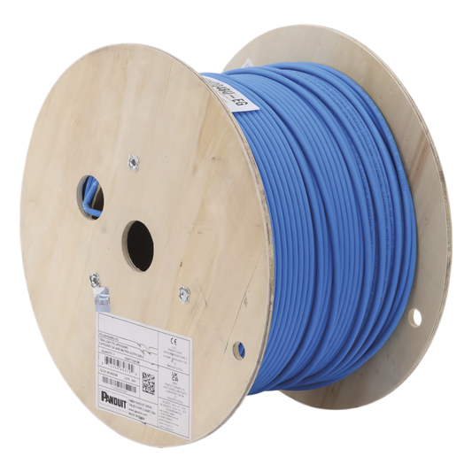 Bobina de Cable UTP de 4 Pares, Vari-MaTriX HD, Cat6A, 23 AWG, LSZH-3 (Libre de Gases Tóxicos), Color Azul, 305 Metros (1000 Pies)