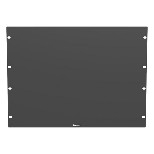 Tapa Ciega Para Rack Estándar de 19in, Plano, de Acero, 8UR, Color Negro