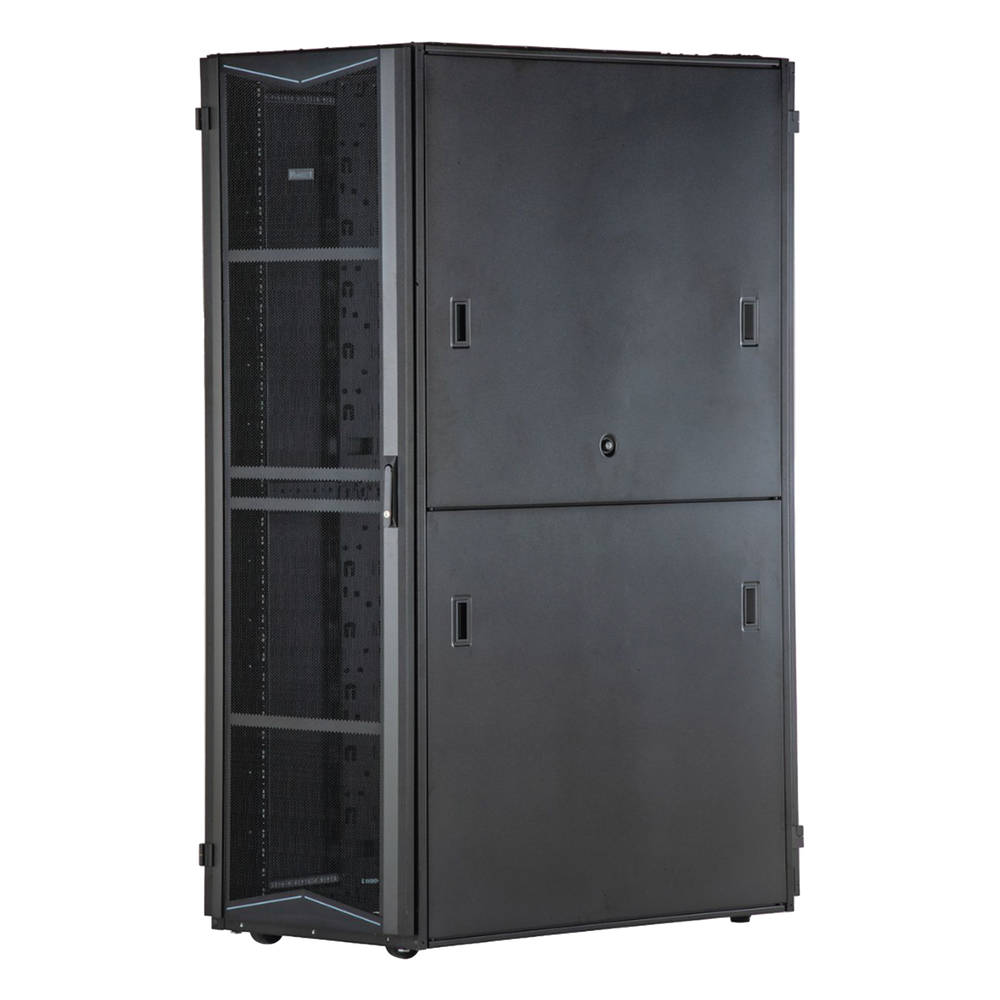 Gabinete FlexFusion para Centros de Datos, 42 UR, 800 mm de Ancho, 1200 mm de Profundidad, Fabricado en Acero, Color Negro