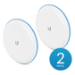 Kit UniFi Building Bridge de 1+ Gbps en 60 GHz con radio redundante en 5 GHz, alcance de hasta 500 m