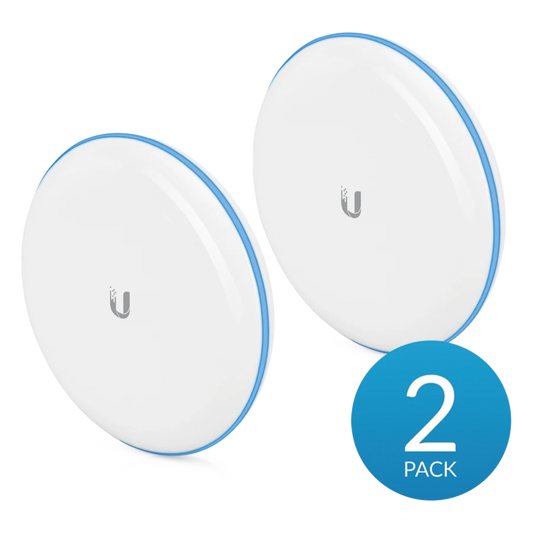 Kit UniFi Building Bridge de 1+ Gbps en 60 GHz con radio redundante en 5 GHz, alcance de hasta 500 m