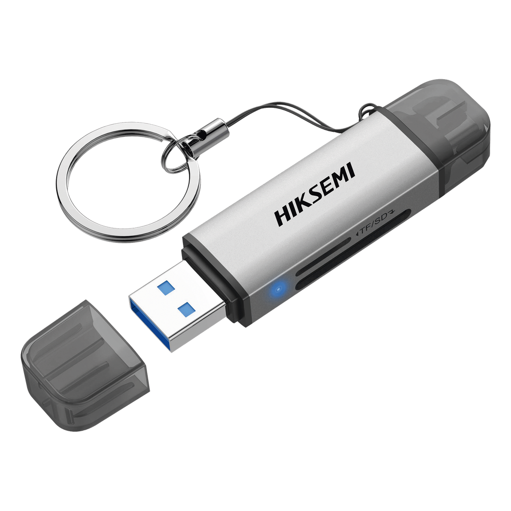 Lector de Tarjetas 2 en 1 / Conector Dual USB-A y USB-C / Soporta SD y Micro SD / 5 Gbps / Aleación de Aluminio