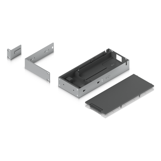 Kit para instalar en rack switches USW-PRO-MAX-16-POE o USW-PRO-MAX-16, 1UR, con base para fuente de alimentación y cable
