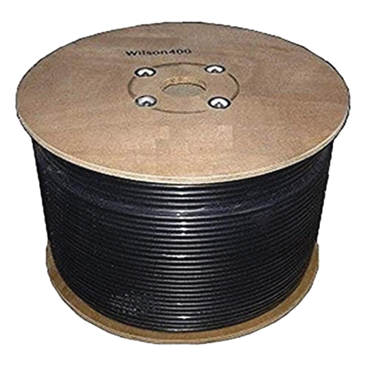 Carrete de Cable Coaxial de Baja Perdida WILSON400 Tipo LMR400. 50 Ohm de Impedancia. 152.4 Metros (500 Pies)