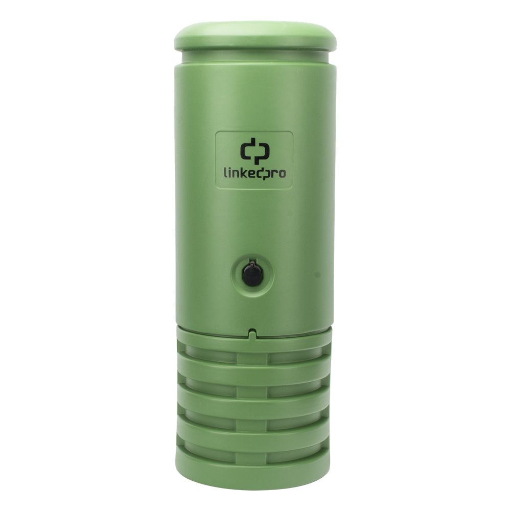 Pedestal para Cajas de Empalme de Fibra Óptica Cilíndrico Color Verde con Bracket Estándar (No Incluye Caja de Empalme)