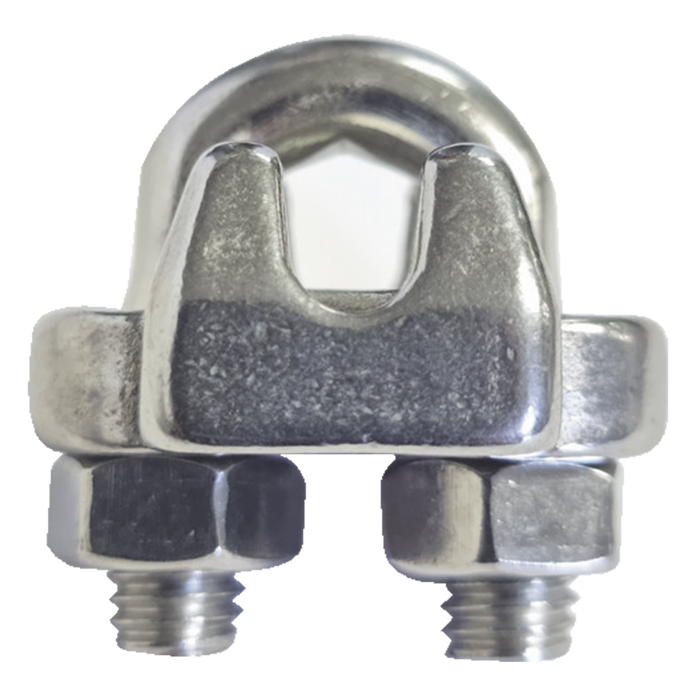 Nudo/ Perro/ Abrazadera Acero Forjado para Cable de 1/8", Acero Inoxidable.