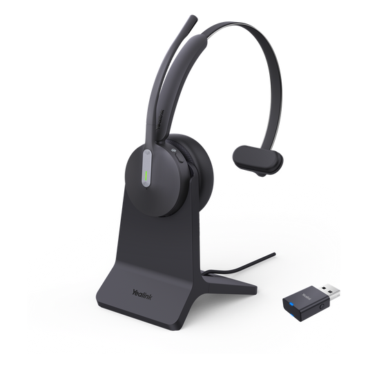 Diadema Inalámbrica WH64 Hybrid Mono de Yealink con Certificación Teams y Busylight Integrado
