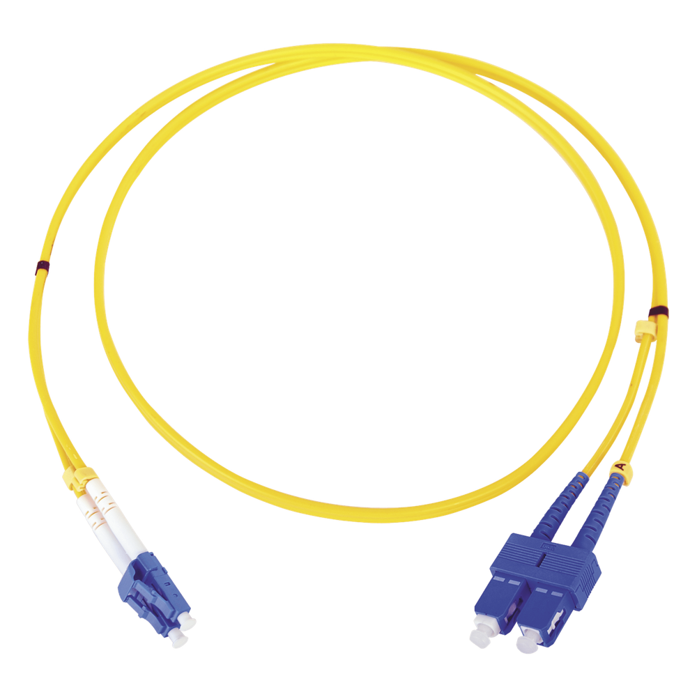 Jumper de Fibra Óptica Monomodo LC/SC Duplex de 1 Metro (3.28 Pies)